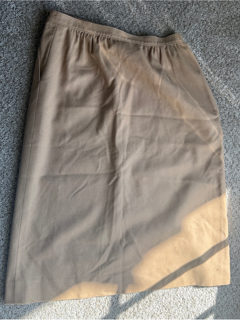 Pendleton Taupe Pencil Skirt